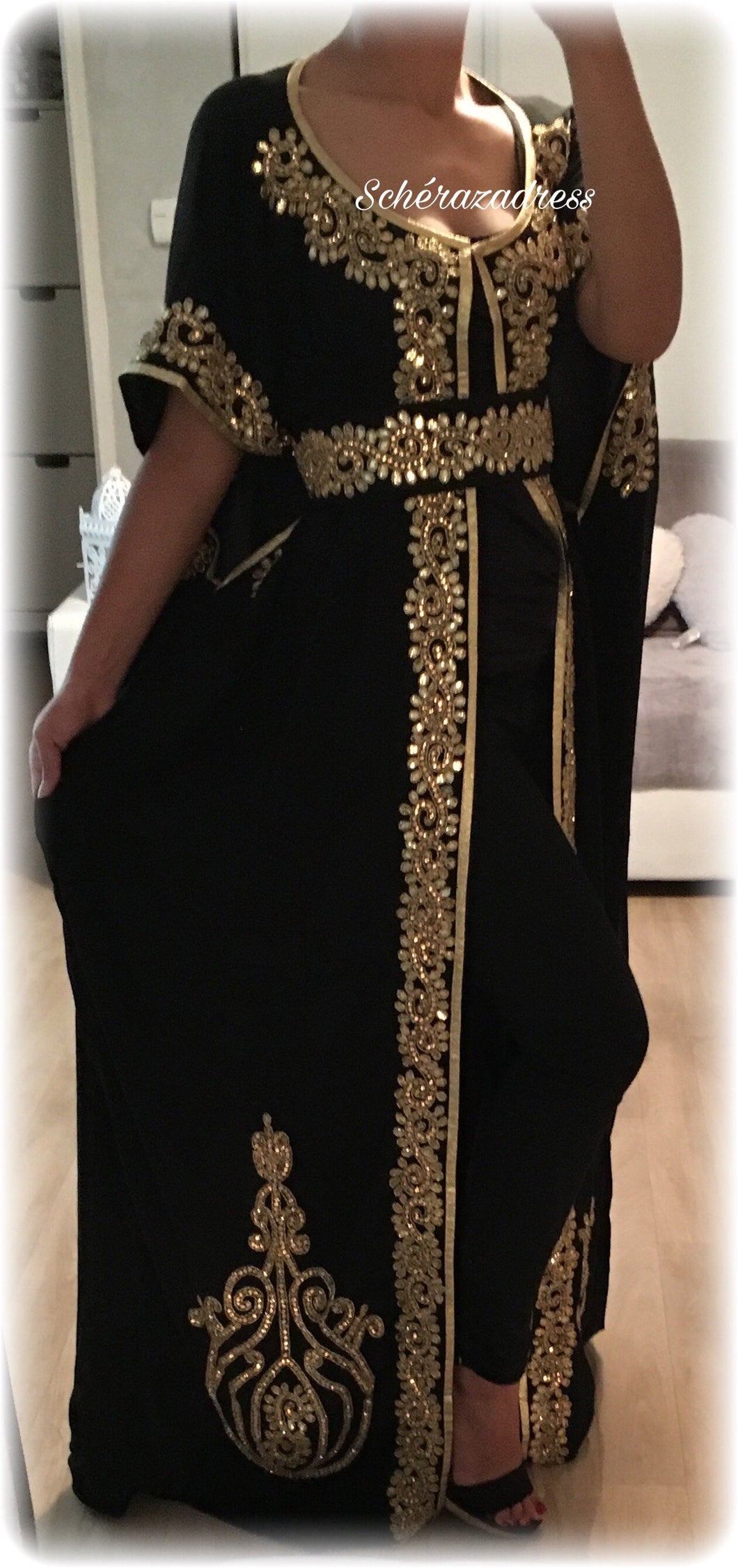 Gilet Ayda noir/doré